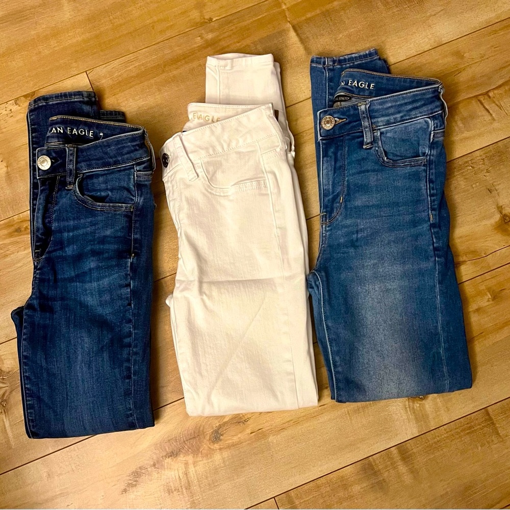 3 Pairs of American Eagle Jegging Jeans
